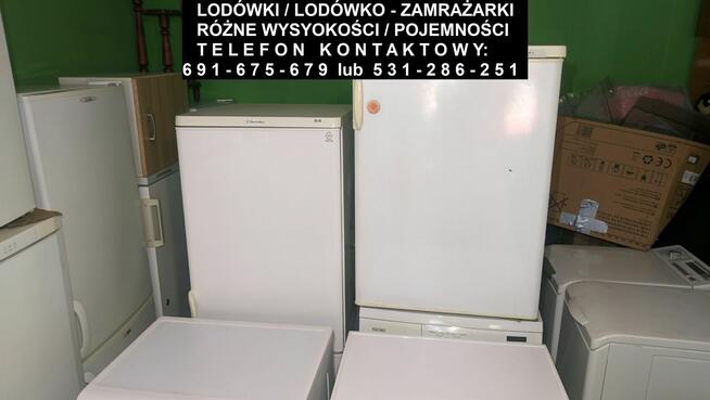 Lodówko-zamrażarki / lodówki - gwarancja/różne wysokości