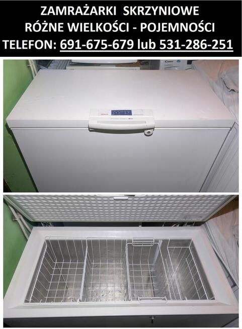 Zamrażarki - SKRZYNIOWE - różne wielkości/pojemności/gwar.