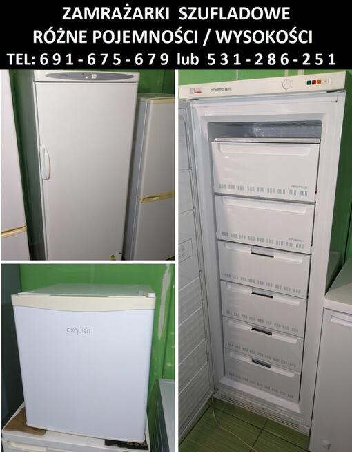 Zamrażarki - SZUFLADOWE - różne wysokości/pojemności