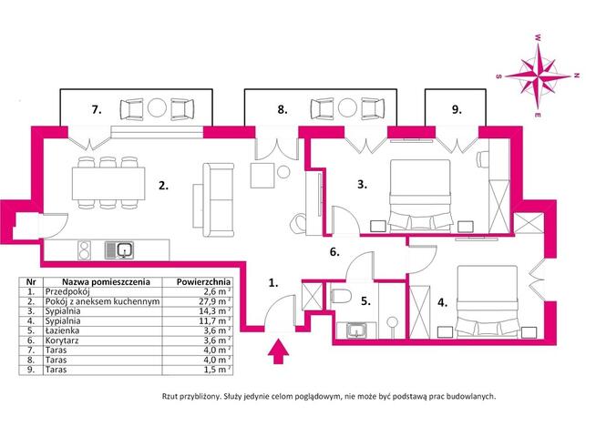 Piękny Apartament w Baltic Park Fort 3 Pokoje.