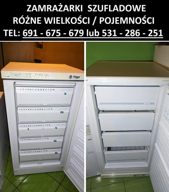 Zamrażarki - SZUFLADOWE - różne wysokości/pojemności