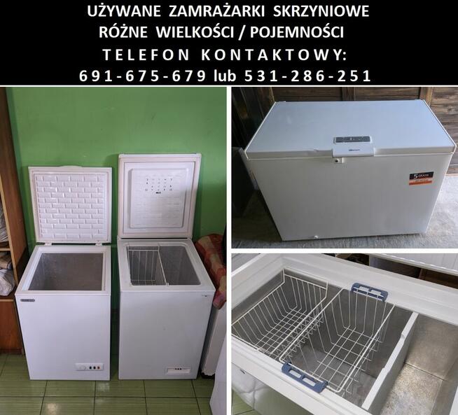 Zamrażarki - SKRZYNIOWE - różne wielkości/pojemności/gwar.