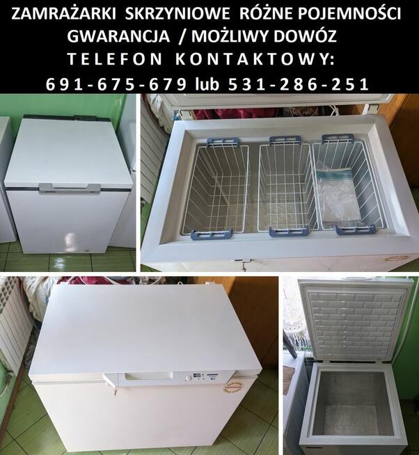 Zamrażarki - SKRZYNIOWE - różne wielkości/pojemności/gwar.