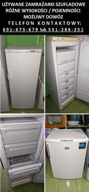 Zamrażarki - SZUFLADOWE - różne wysokości/pojemności