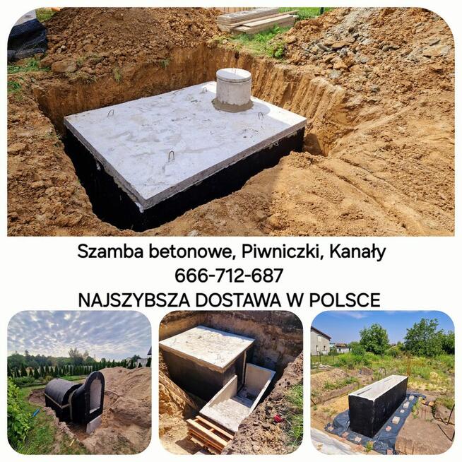 Zbiornik betonowy na Gnojowice Deszczówkę Szamba