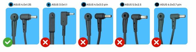 ŁADOWARKA ZASILACZ ASUS 19V 2,37A 45W 4,0x1,35 bez przewodu