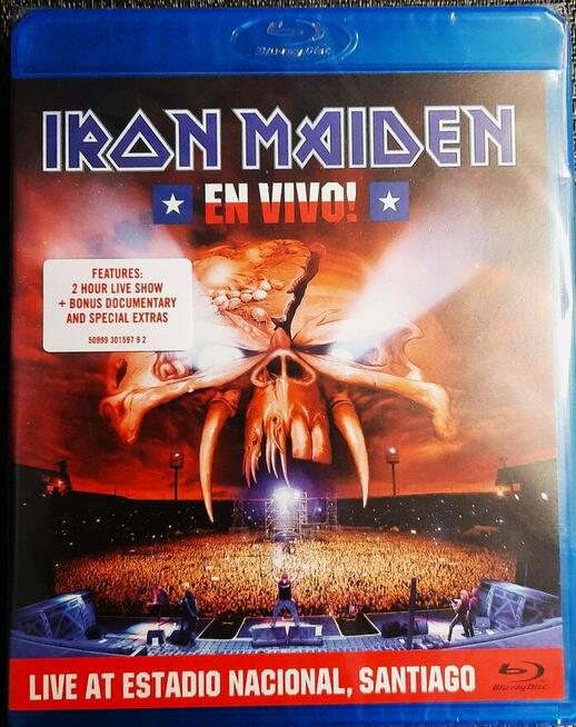B.R. Nowy Polecam Koncert Blu Ray IRON MAIDEN Live Santiago-