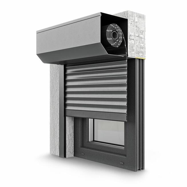 Okna, żaluzje fasadowe, rolety, okiennice