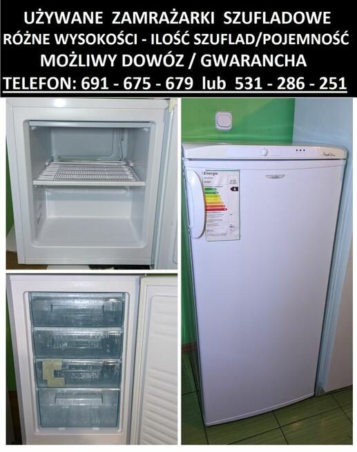 Zamrażarki - SZUFLADOWE - różne wysokości/pojemności