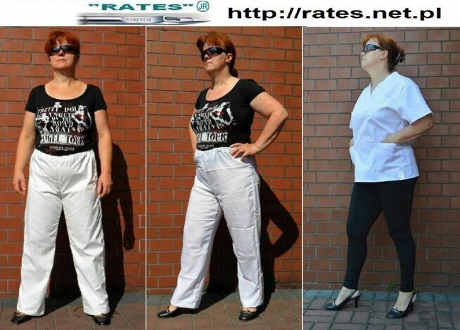 Spodnie piekarskie baw.100% cena 12 zł. Rates.pl