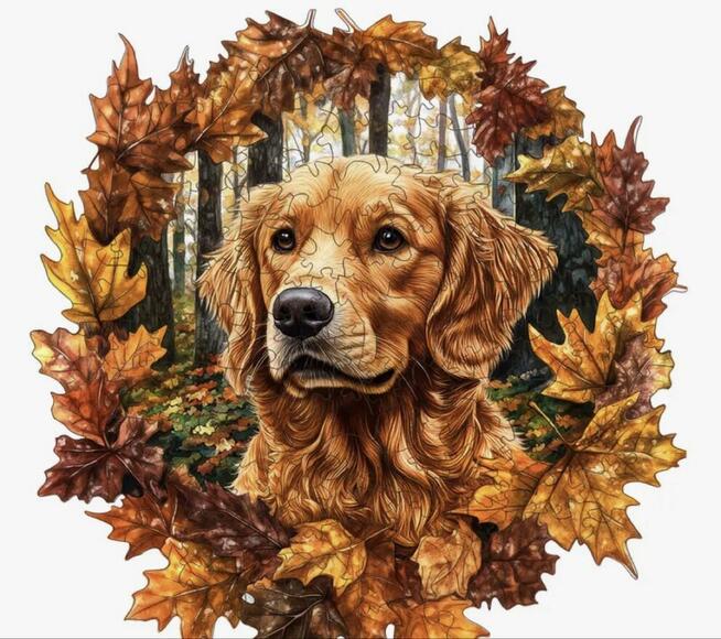 Drewniane puzzle „Golden Retriever” „Pies”