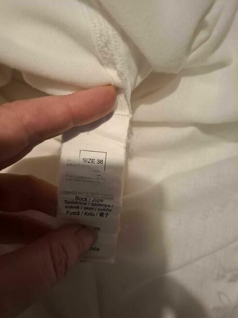 Spódnica ORSAY biała z haftem midi 38 / M