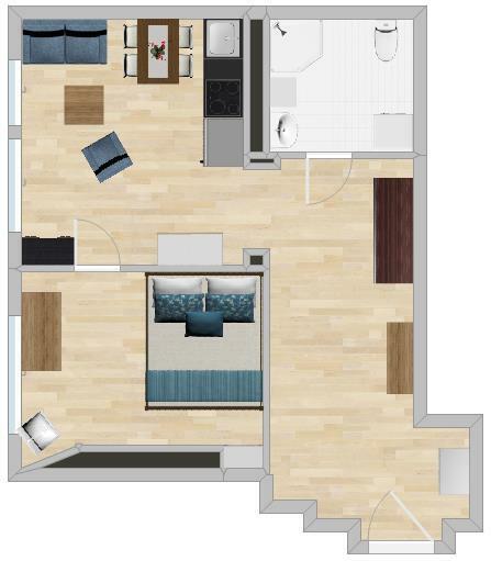 Dubois 3, Nadodrze, jasne 2 pokoje pet friendly