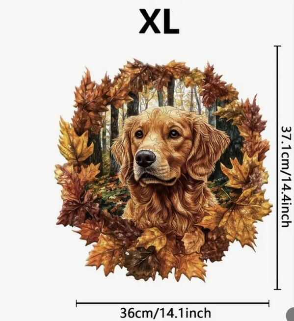 Drewniane puzzle „Golden Retriever” „Pies”