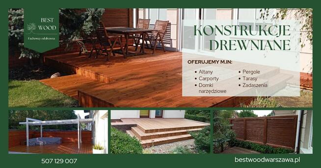 Domki ogrodowe narzędziowe rekreacyjne, zabudowy drewniane