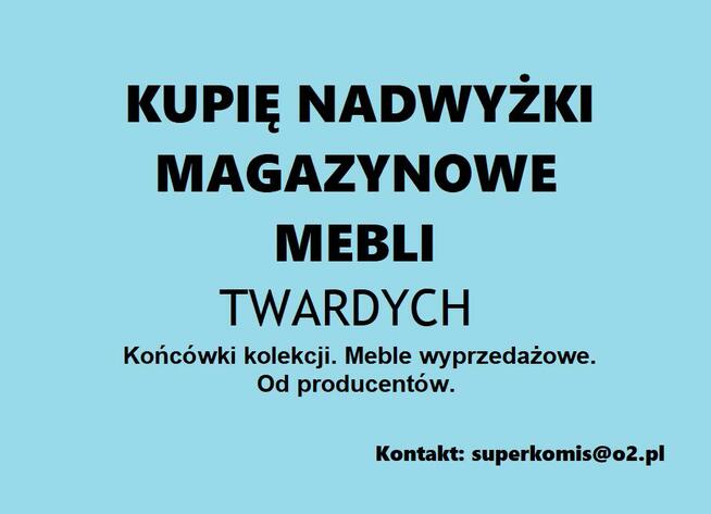 Kupię nadwyżki mebli twardych, końcówki kolekcji