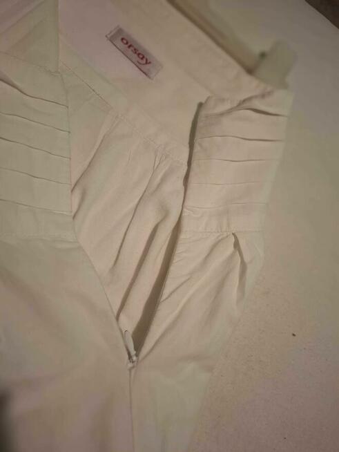 Spódnica ORSAY biała z haftem midi 38 / M