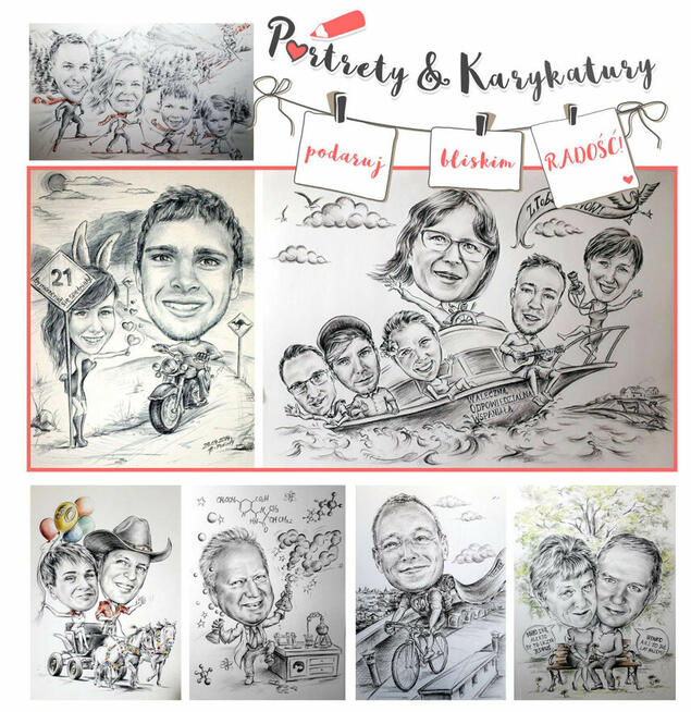 Portret Karykatura super PREZENT urodziny ślub rocznica