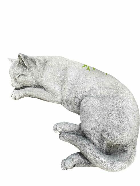 Duży kot śpiacy figurka ogrodowa kota kotek