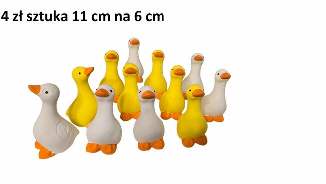 Mini kaczuszka gipsowa kaczka gęs baranek pisanka