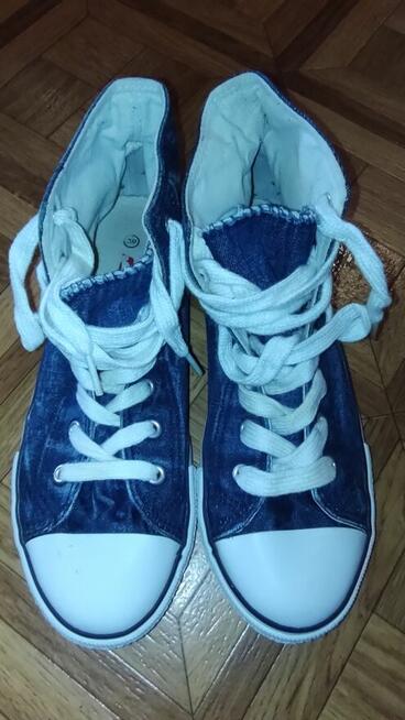 Sprzedam trampki wysokie Smith kolor niebieski jeans r39