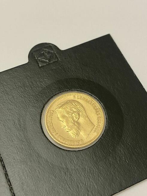 MONETA 5 RUBLI 1898 Oryginalna Złota Car Mikołaj II Świnka