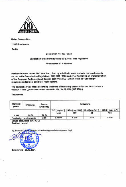 SD 7 NL kuchnia węglowa emaliowana