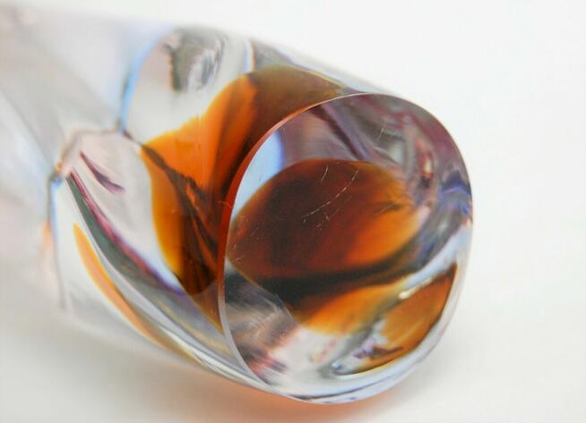 Wazon i popielniczka szkło kryształ Bohemia Czechy vintage