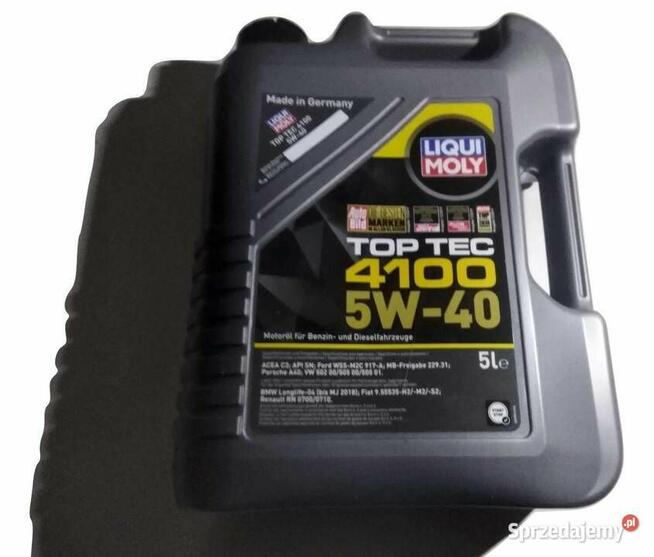 OLEJ LIQUI MOLY TOP TEC 4100 5W40 5L API SM CF ACEA A3 B