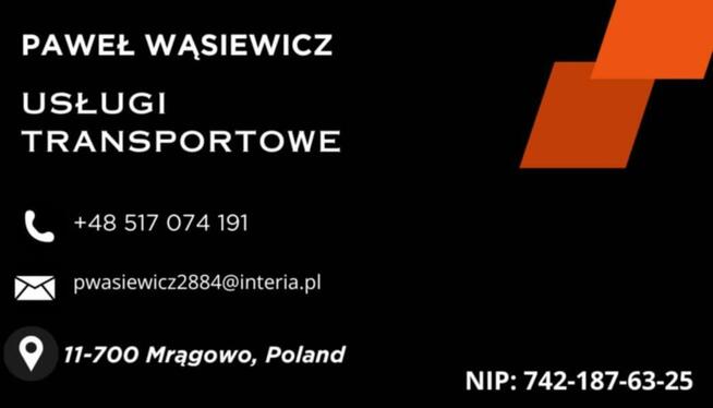 Firma Przewóz Osób&Rzeczy NMR MRĄGOWO POLAND