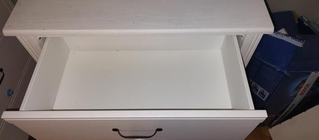 Okazja dwie komody białe , szafka nocna