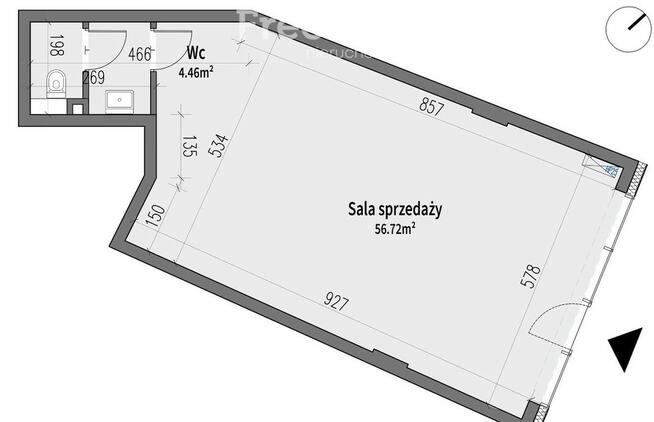 Lokal biurowo-usługowy 56m, na parterze