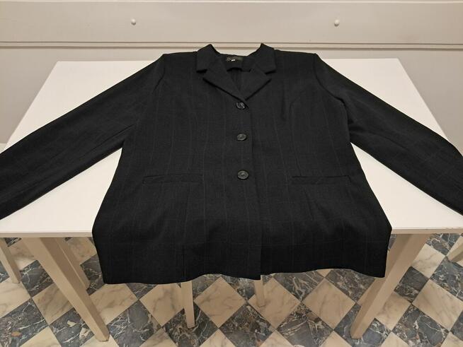 Żakiet ze spódnicą ciemnogranatowy, rozm.46, do sprzedania