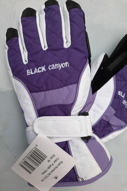 Black Canyon damskie rękawice narciarskie biało-wrzosowe M