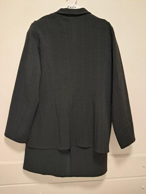 Żakiet ze spódnicą ciemnogranatowy, rozm.46, do sprzedania