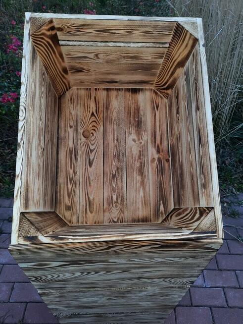 Skrzynka drewniana NUMER-2 opalana szlifowana 50×40×31