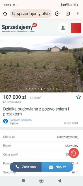 Działka budowlana z pozwoleniem i projektem