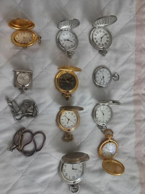 Sprzedam 10 zegarków kieszonkowe stan bardzo dobry