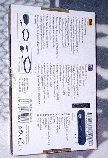 Odbiornik SAT cyfrowy FULL HD FTA