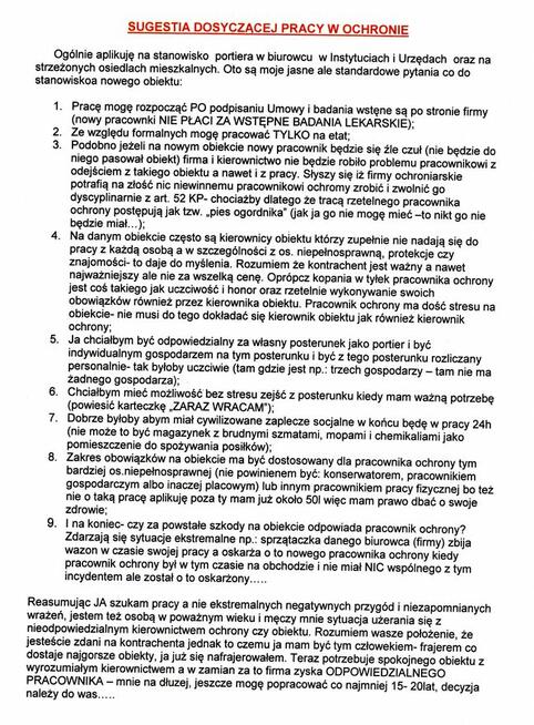 Niepełnosprawny z j. angielskim szuka pracy w ochronie