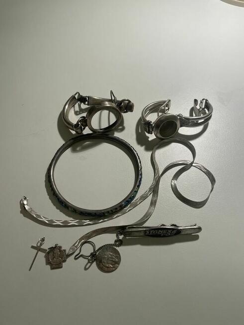 PAKIET BIŻUTERIA SREBRO 925 Spinka Żmijka Chinka NIE ZŁOM