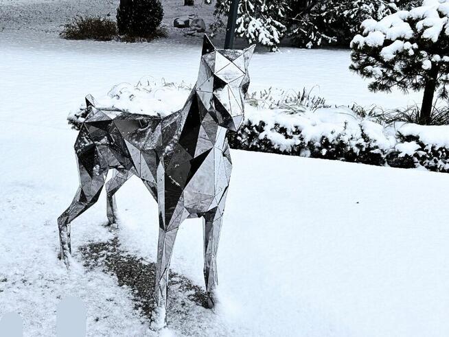 Rzeźby metalowe figurki zwierząt 3D do ogrodu salonu