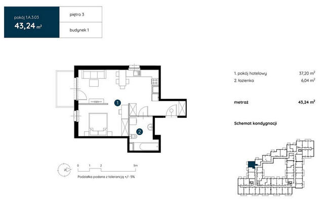 Apartament hotelowy/dla studenta/pod inwestycję/Fabryczna