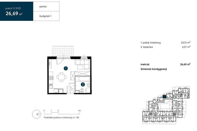 Apartament hotelowy/dla studenta/pod inwestycję/Fabryczna