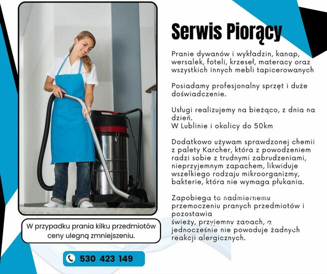 Sprzątanie domów, mieszkań, pranie narożników, łóżek, itd.