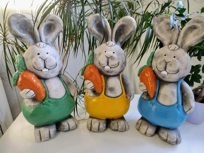 Królik mega zajączek gipsowy figurka królika
