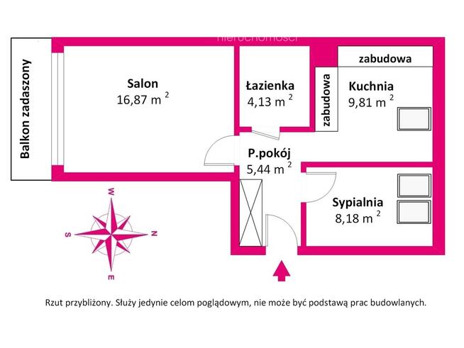 2 pok. mieszkanie przy ul. Warszawskiej