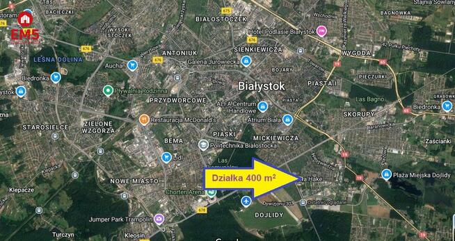 Działka rekreacyjna Białystok Mickiewicza