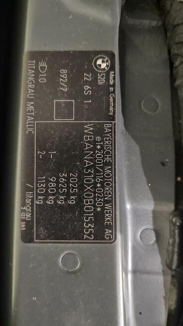 BMW 520i Sedan, 170KM, Manual, Skórzane wnętrze, Xenony