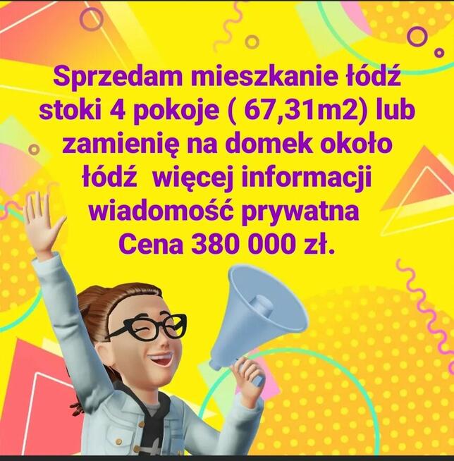 Sprzedam mieszkanie M5 Łódź lub zamienię na domek